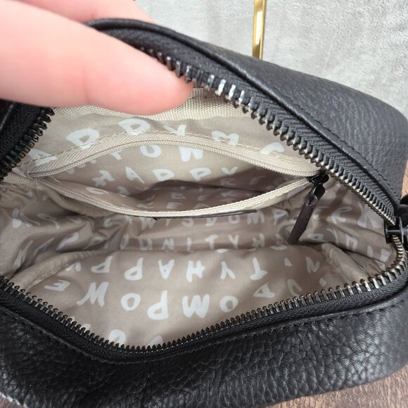 Aimee Kestenberg Connie Convertible Sling Belt Crossbody Bag Black Leather Edgy - Picture 11 of 13